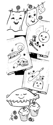 AB-7478 6 Happy Helper Designs for Towels and Cloths - Click Image to Close